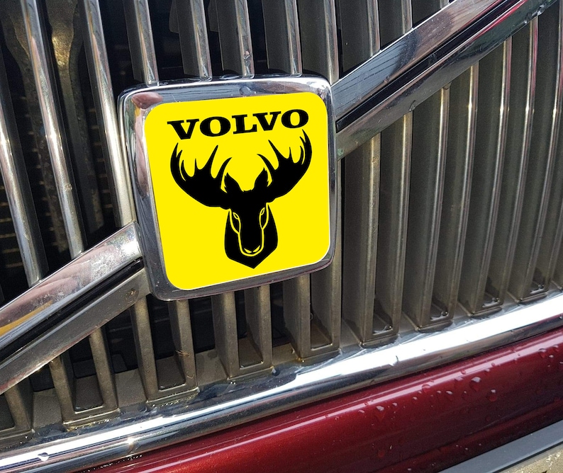 Volvo grill logo plate emblem sticker / decal Car sticker / volvo moose sticker / decal 1pcs image 1