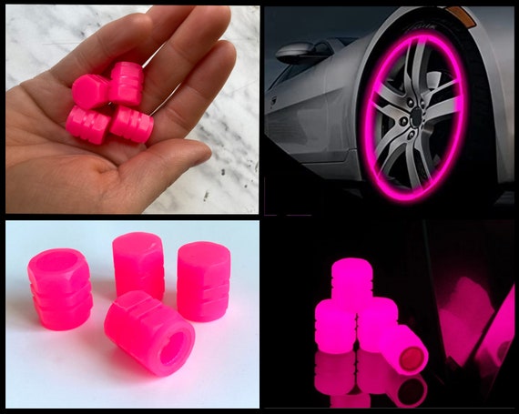 Bouchon de Valve Fluorescent pour pneu de voiture, 4 pièces