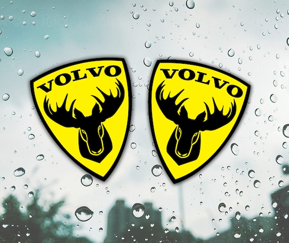 Volvo sticker / decal Car sticker / volvo moose head/ decal / window moose  sticker 2pcs.