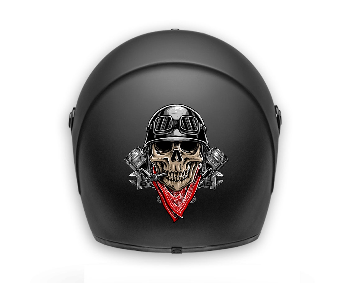 Motorcycle Helmet Decal / Sticker / Waterproof / Cool Skull - Etsy