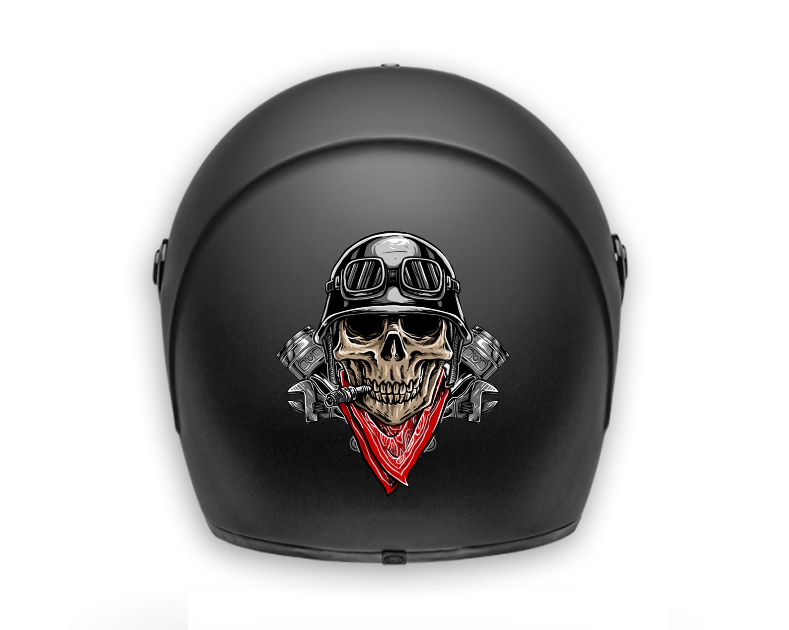 Motorcycle Helmet Decal / Sticker / Waterproof / Cool Skull - Etsy