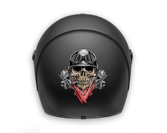 Sticker pour casque de moto / sticker / étanche / cool tête de mort -   France