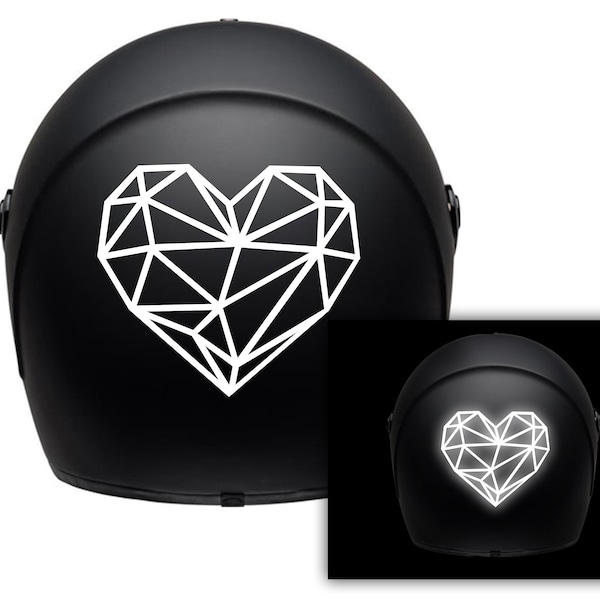 reflective Motorcycle helmet sticker / decal / waterproof  / love / heart