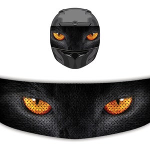 Motorcycle helmet sticker perforated visor tint shield , decal , glass protector jaguar