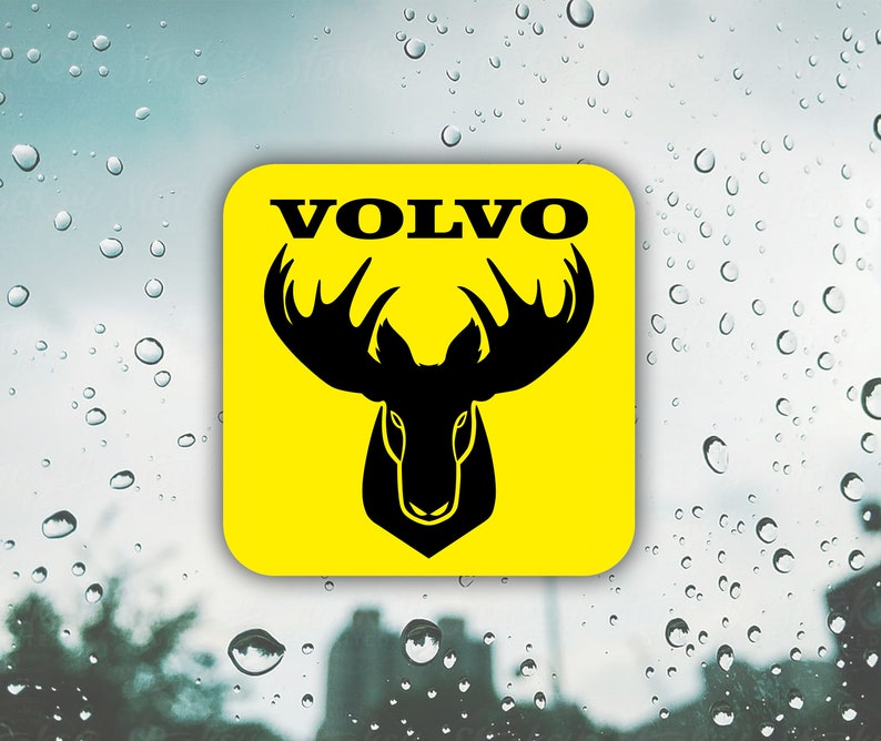 Volvo grill logo plate emblem sticker / decal Car sticker / volvo moose sticker / decal 1pcs image 2