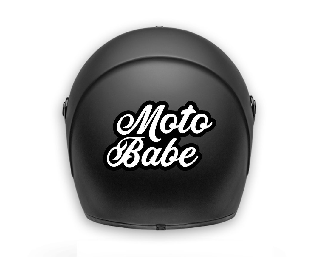 Motorcycle Helmet Decal / Sticker / Waterproof / Babe / Moto Girl Etsy