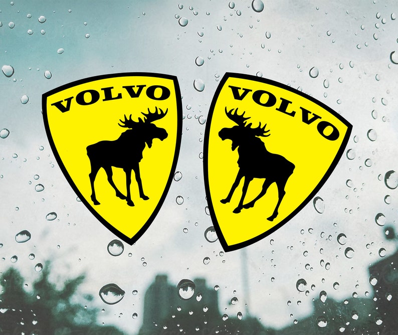 Volvo sticker / decal Car sticker / volvo moose sticker / decal / window moose sticker 2pcs. image 1
