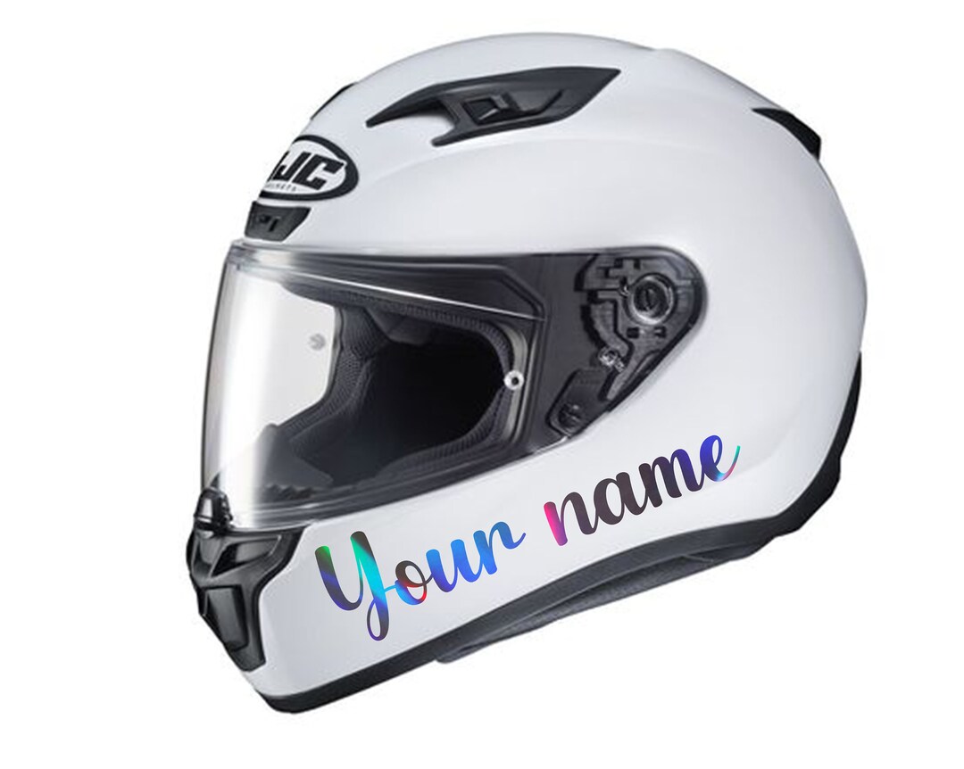 Motorcycle Holographic Name Helmet Sticker / Decal / Waterproof
