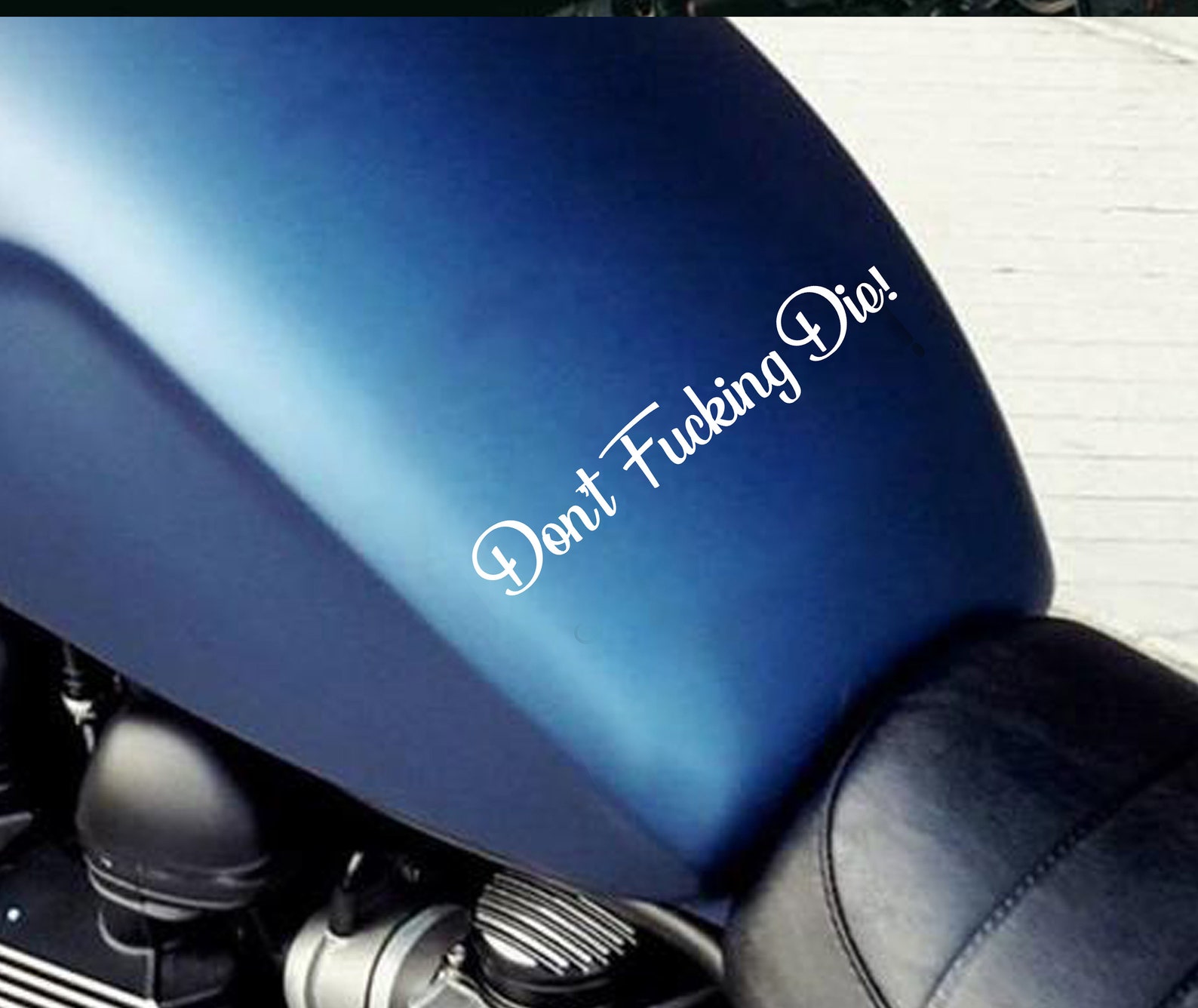 Motorcycle Decal Gas Tank Sticker / Skin Text Vinyl Bike Decal Etsy