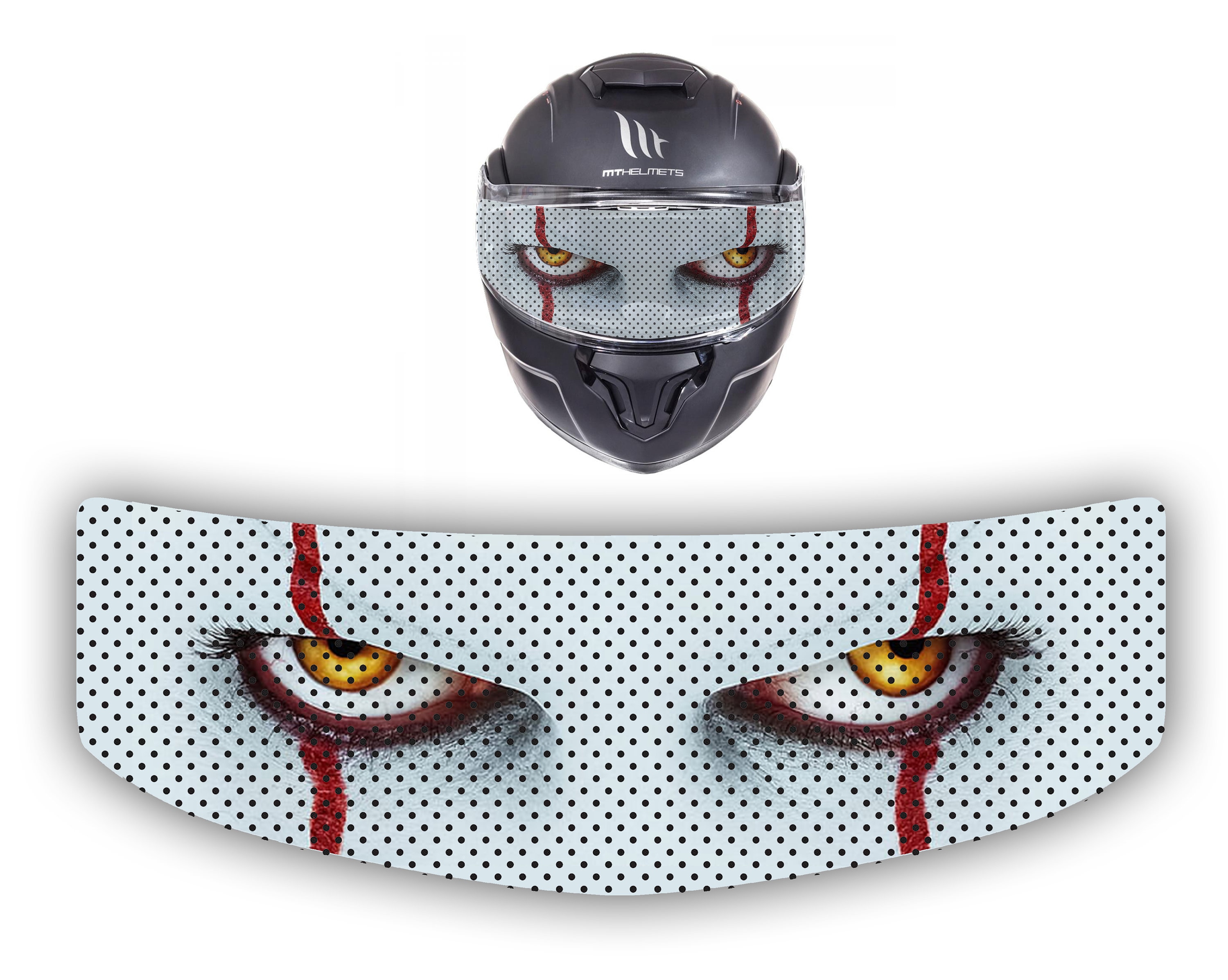 Autocollant casque moto visière perforée bouclier teinté , décalcomanie ,  protecteur de verre -  France