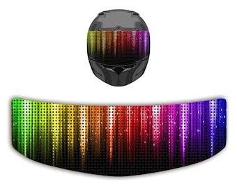 Motorcycle helmet sticker perforated visor tint shield , decal , glass protector colorfull