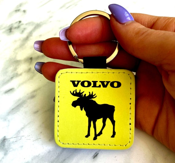 Portachiavi proprietario Volvo / portachiavi in pelle / alce / idea regalo  fan Volvo -  Italia