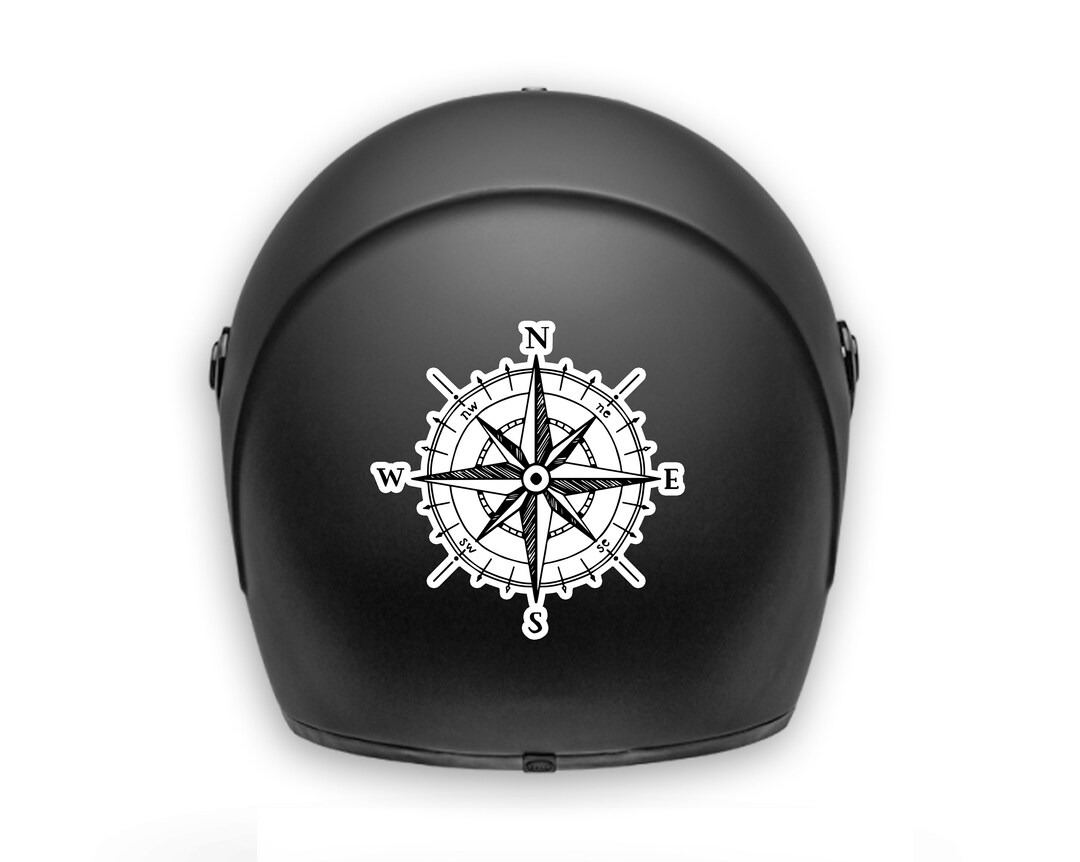 Motorcycle Helmet Decal / Sticker / Waterproof / Compass Etsy
