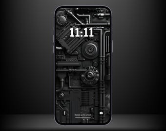 Mechanical Internal iPhone Wallpaper | Futuristic 4K Digital Art (Digital Download)