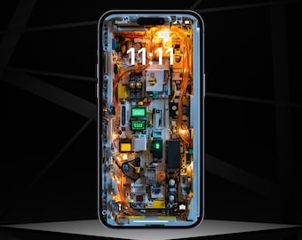 Cyberpunk Internal Structure Phone Wallpaper | 4K Digital Art (Digital Download)