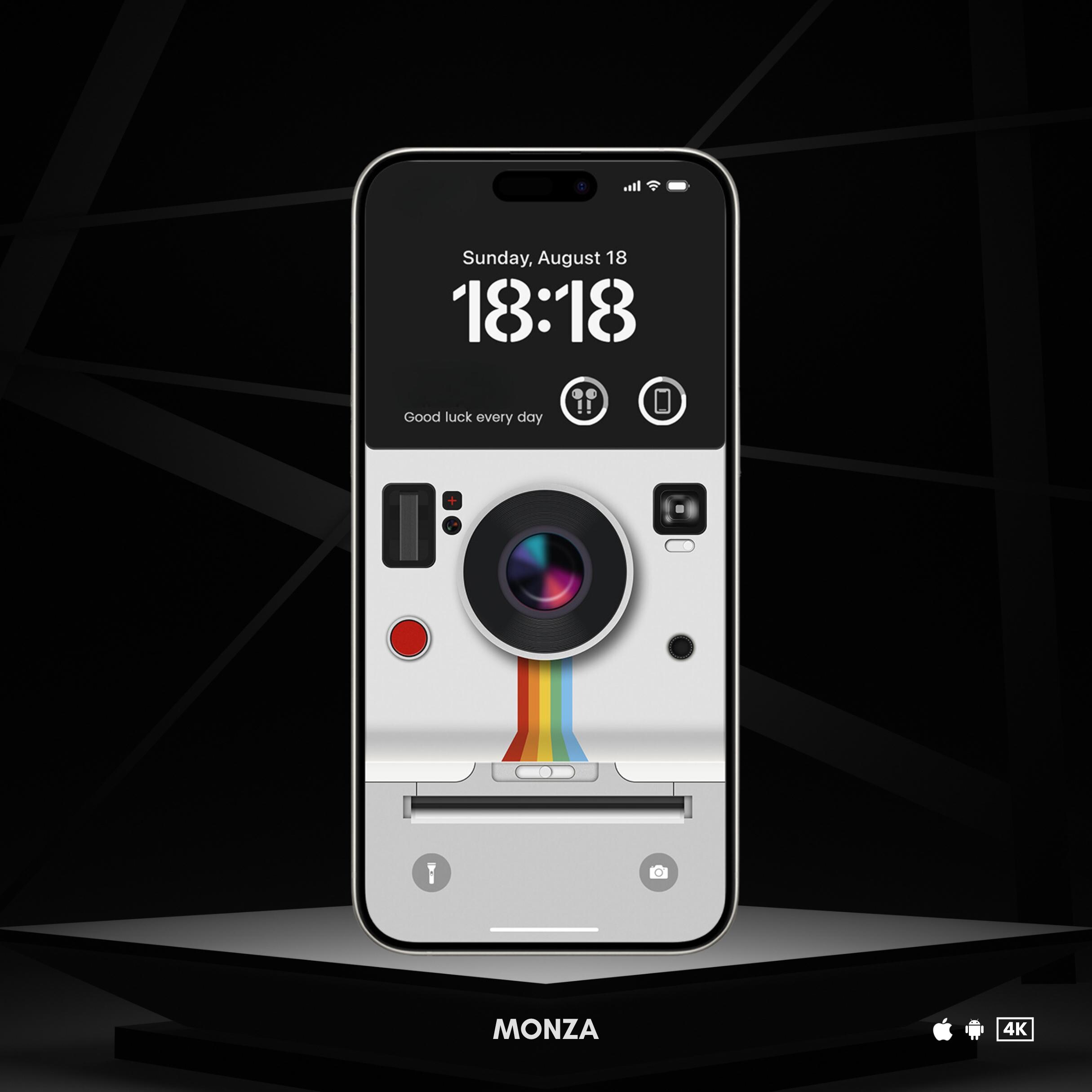 Polaroid iPhone Wallpaper | Mobile Wallpaper | Minimalist Wallpaper | 4k iPhone Wallpaper | Monza x Polaroid | TE6634
