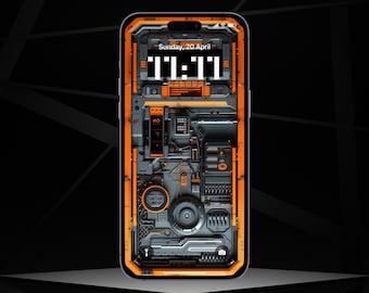 Mechanical iPhone Wallpaper | Internal Tech Art Lock Screen (Digital Download)