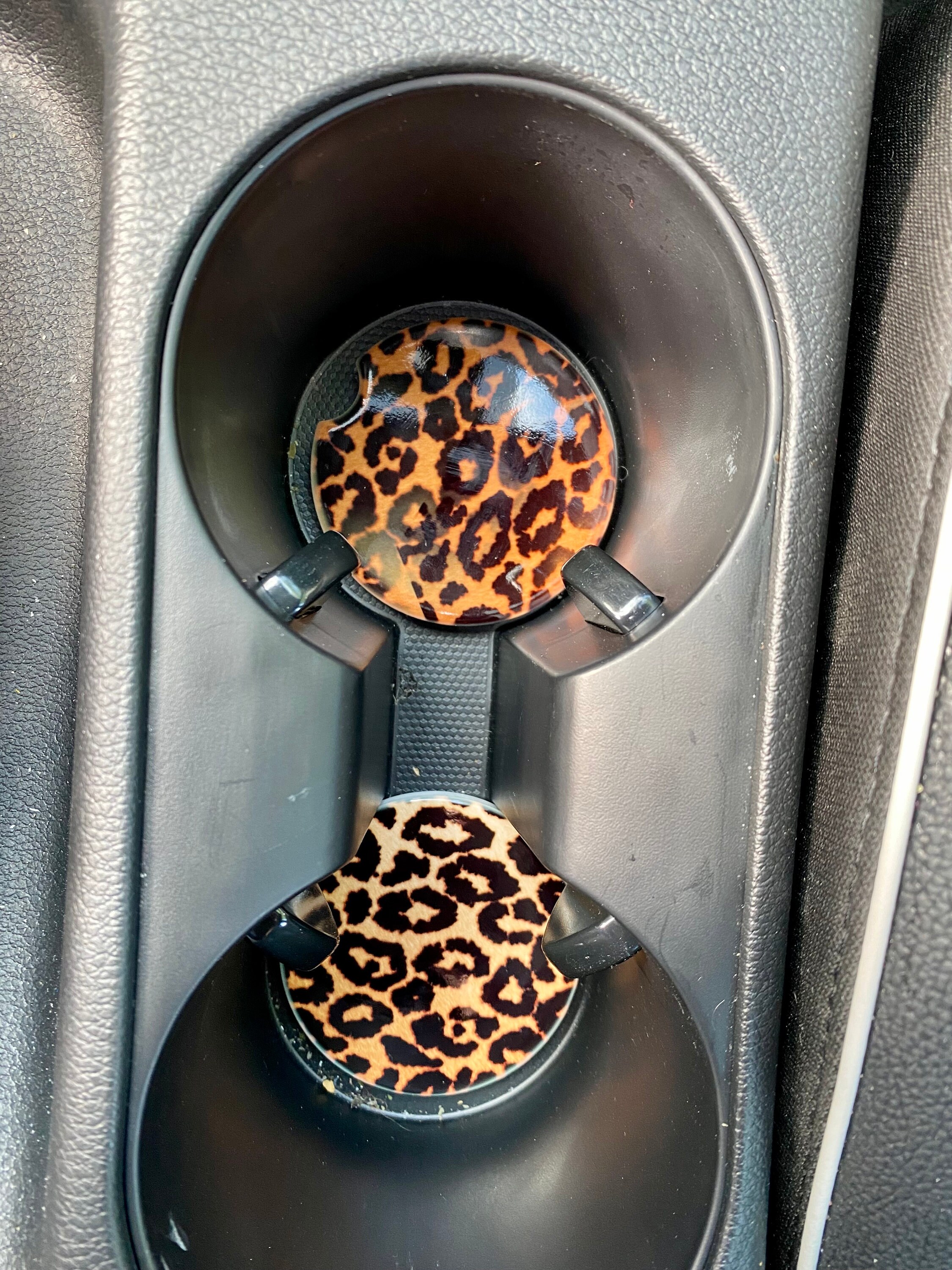 Leopard Print Ceramic Car Coasters Etsy
