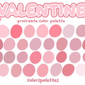 Valentine Procreate Color Palette / ColorsPalettes™