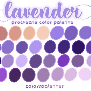 Lavender Procreate Color Palette / ColorsPalettes™