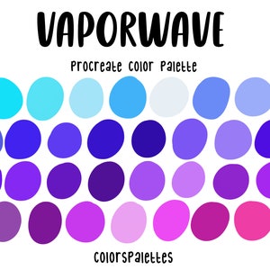 Vaporwave Procreate Color Palette / ColorsPalettes™