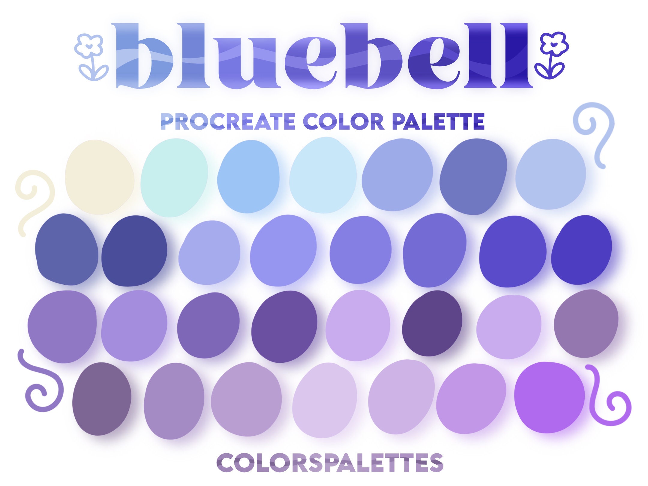Bluebell Procreate Color Palette / Colorspalettes™ - Etsy