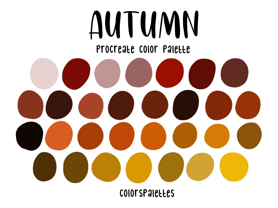 Autumn Procreate Color Palette / Colorspalettes™ - Etsy