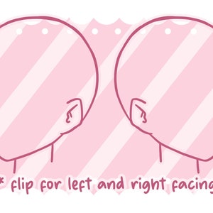 Anime Style Head Shape Stamps Procreate Brush Set - Head Guide Stamp ...