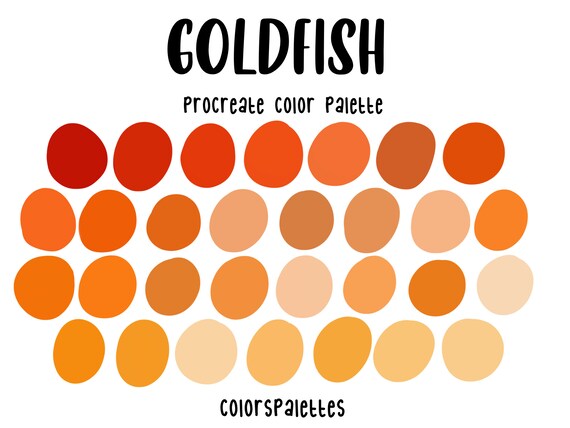 Goldfish Procreate Color Palette / Colorspalettes™ | Etsy