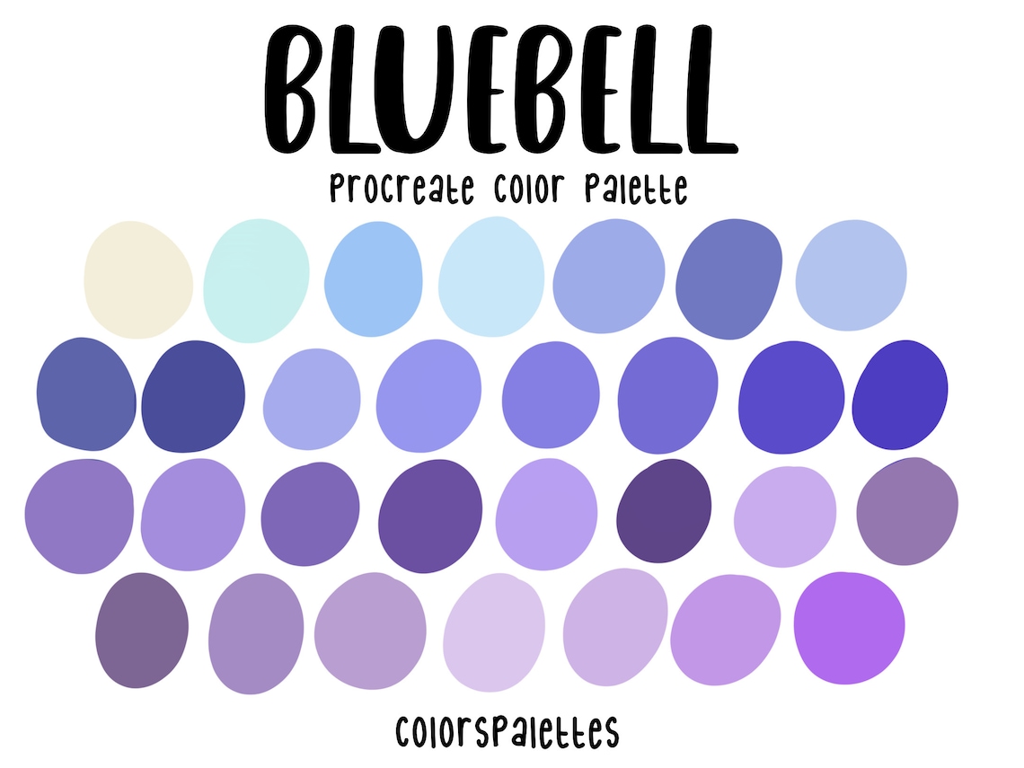 Bluebell Procreate Color Palette / Colorspalettes™ | Etsy