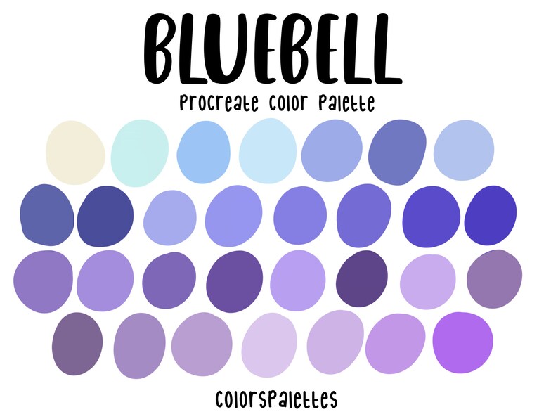 Bluebell Procreate Color Palette / Colorspalettes™ | Etsy