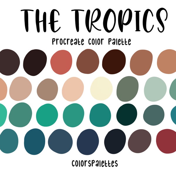 The Tropics Procreate Color Palette / ColorsPalettes™