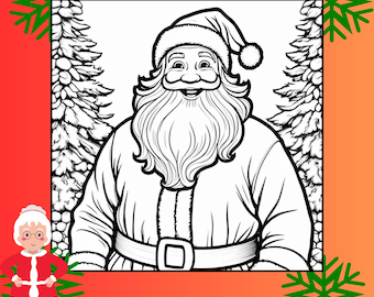 10 pagine da colorare di Natale per adulti e bambini / Colorare l'inverno / Antistress / Pagina stampabile / Download immediato / Pagine da colorare per le feste