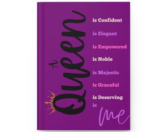 A Queen Is Me Journal - Quaderno con copertina rigida opaca