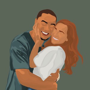 Custom Illustration, Personalised Portrait, Couple Portrait, Family Portrait, Boyfriend gift, Girlfriend Gift, Birthday Gift, Anniversary
