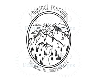 Physical Therapy-Road to Independence (Mountains) SVG file