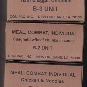 REPRODUCTION Vietnam War USA C Ration boxes Set of Three