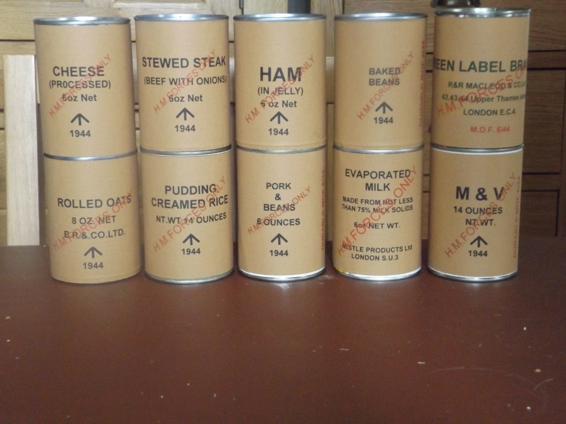 Set of 20 REPRODUCTION WW2 British Ration. Tin Labels - Etsy