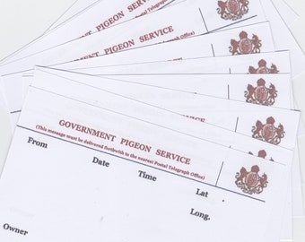12 REPRODUCTION WW1 BRITISH GOVERNMENT PIGEON SERVICE MESSAGE FORMS 12 REPRODUCTION WW1 BRITISH GOVERNMENT PIGEON SERVICE MESSAGE FORMS