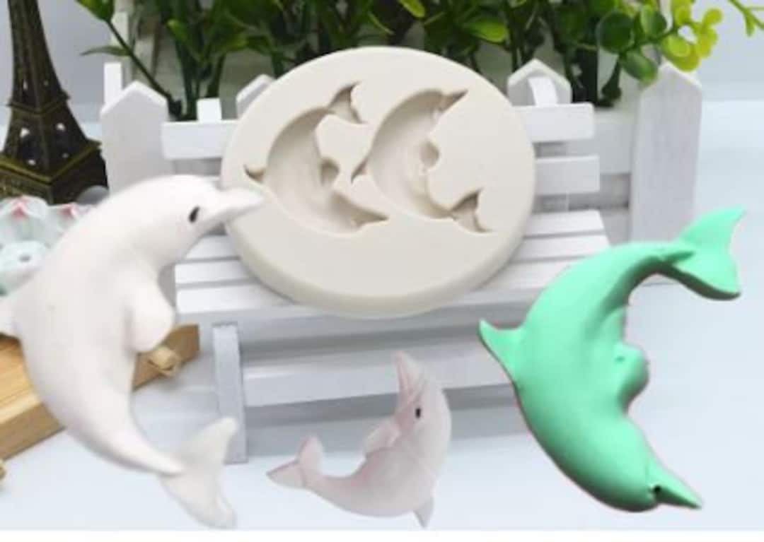 Dolphin Silicone Mold 2 Inch Dophins Mold Polymer Clay Silicone Mold