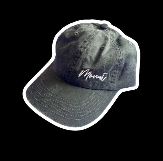 Monat caps MONAT hat distressed-style black adjustable cotton cap | eBay main image 4