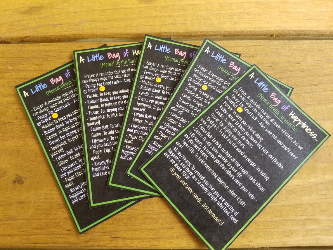 Mental Health Survival Kit A Little Bag of Happiness Etsy