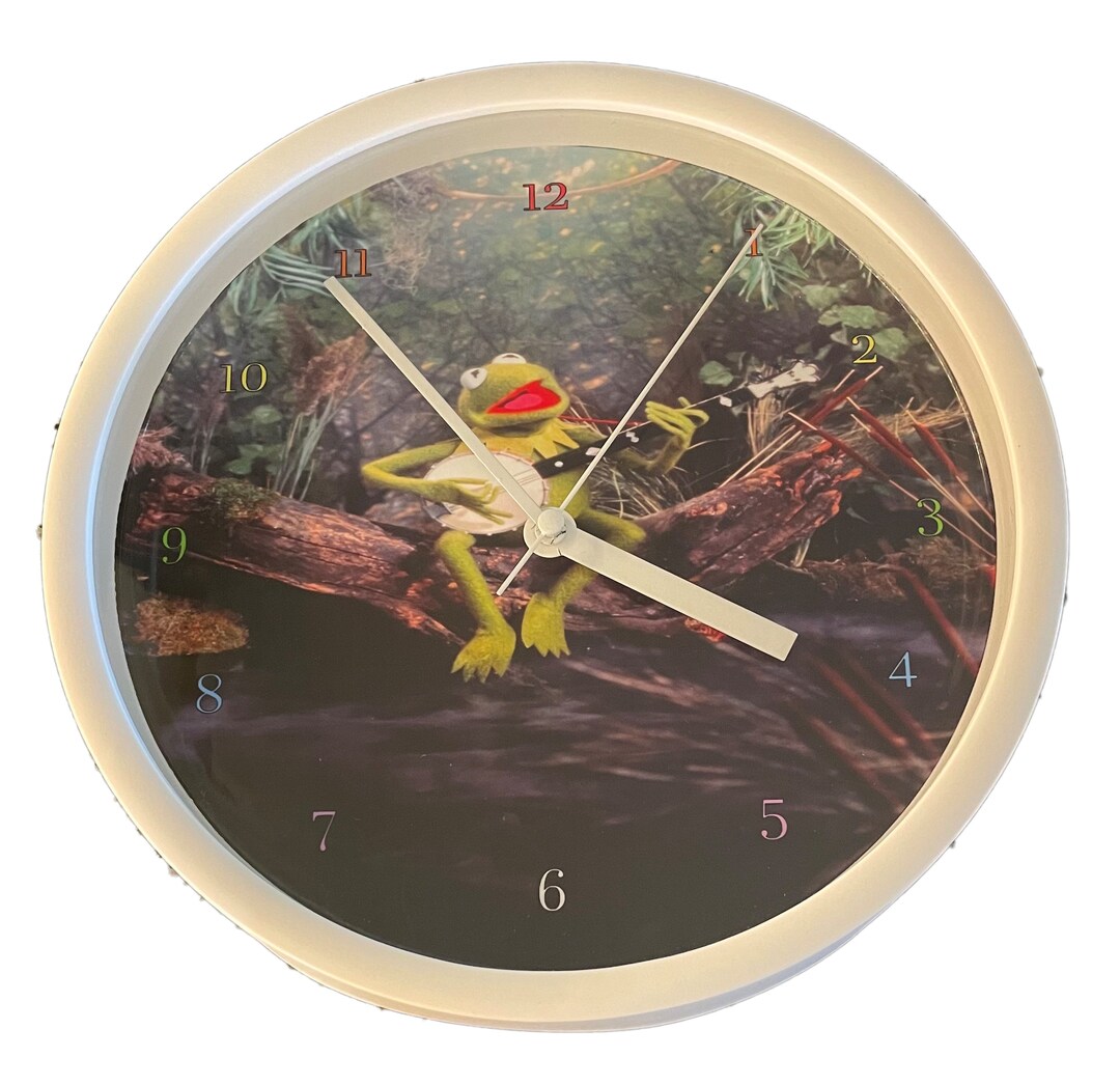 Kermit Rainbow Connection 9 Wall Clock Etsy