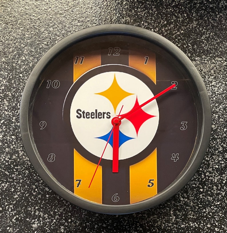 Pittsburgh Steelers 9 Wall Clock Etsy