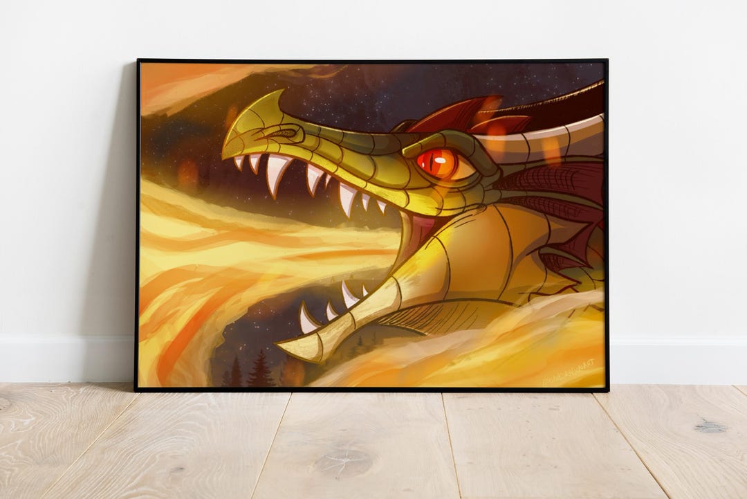 Fire Dragon - Print – Ruler of the Flames! - Etsy
