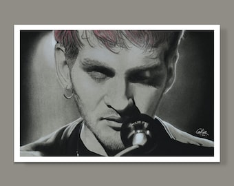 Layne Staley ART Print, Charcoal, Signed and Numbered