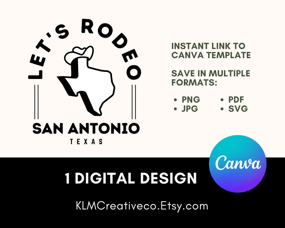 Let's Rodeo Vector Canva Digital Template Let's Rodeo San Antonio Svg, Texas Clip Art ...