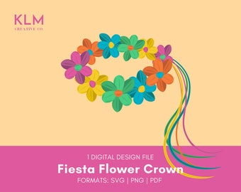 Fiesta Flower Crown svg / Fiesta Flower Crown Clipart / Flower Crown svg / Texas Fiesta png / Fiesta svg / Texas Fiesta Flower Crown