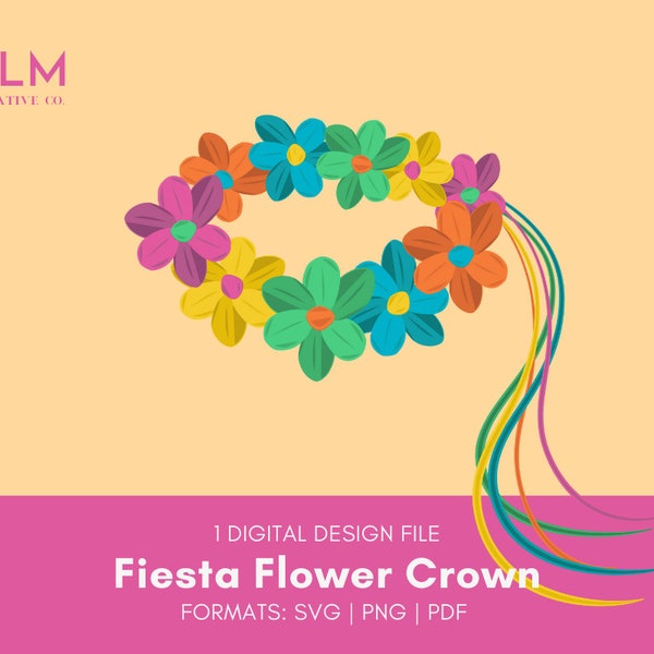 Fiesta Flower Crown svg | Fiesta Flower Crown Clipart | Flower Crown svg | Texas Fiesta png | Fiesta svg | Texas Fiesta Flower Crown