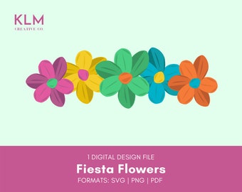 Fiesta Flower Crown SVG / Fiesta Flower Crown Clipart / Flower Crown SVG / Texas Fiesta PNG / Fiesta SVG / Texas Fiesta Flower Crown